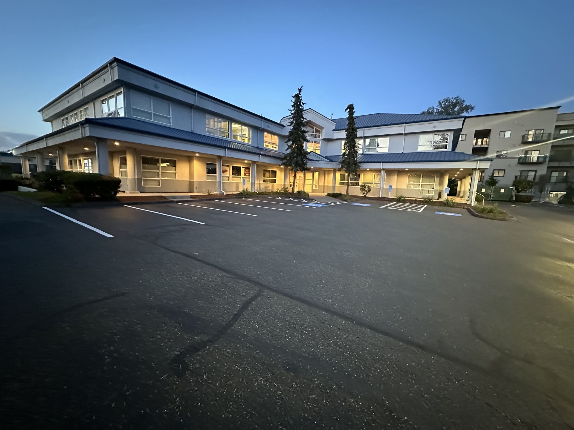 Commercial parking lot striping Northwest Washington